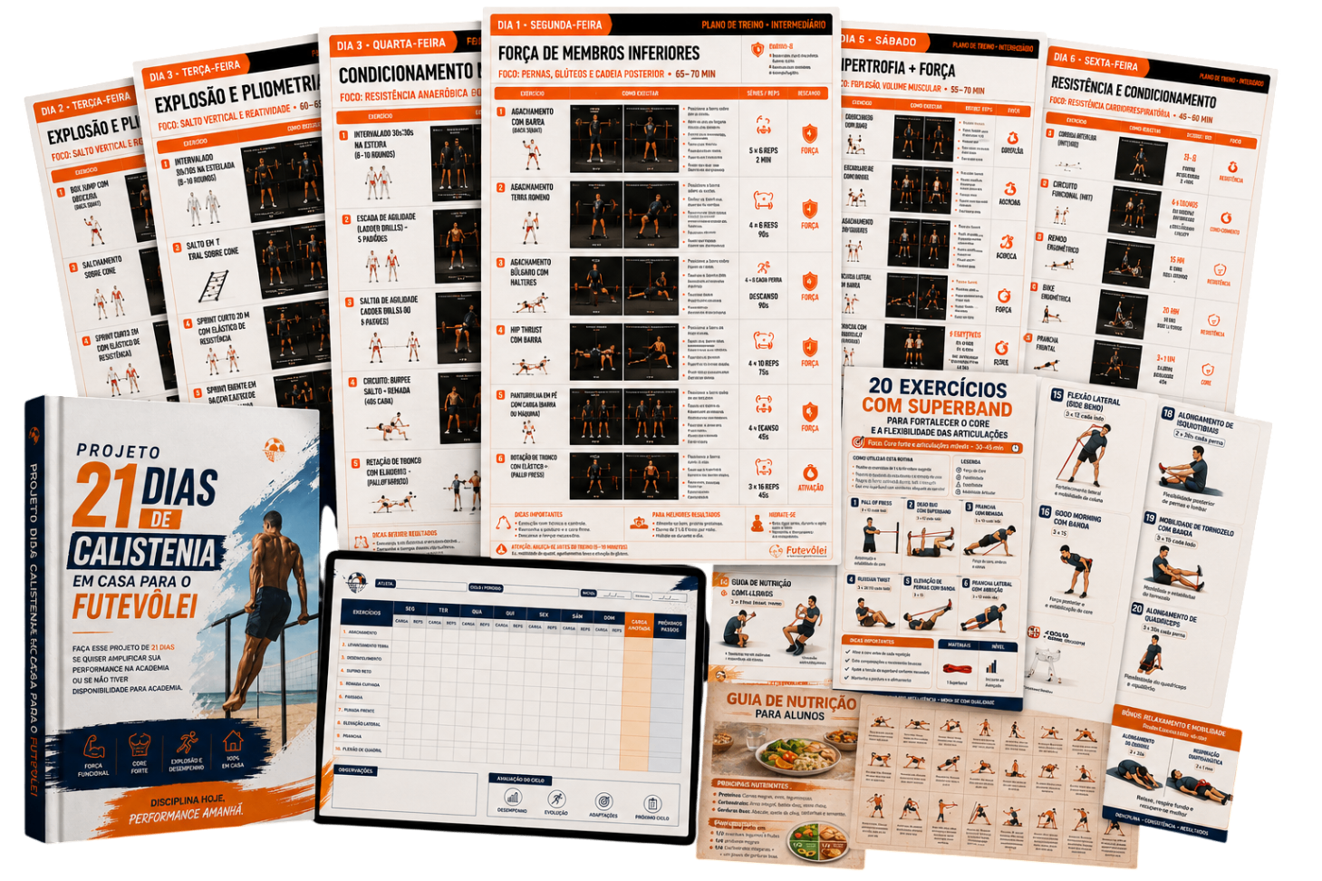 Plano de treinos com +80 exercícios para futevôlei